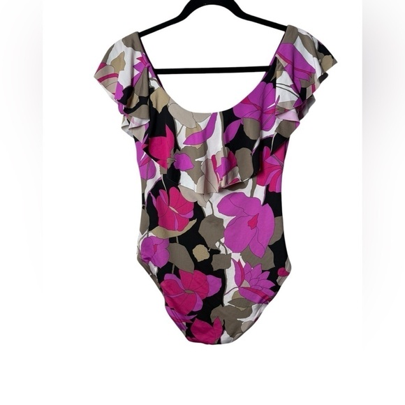 Trina Turk Lynx Gemini One Piece Swimsuit Size 10 - Picture 3 of 6